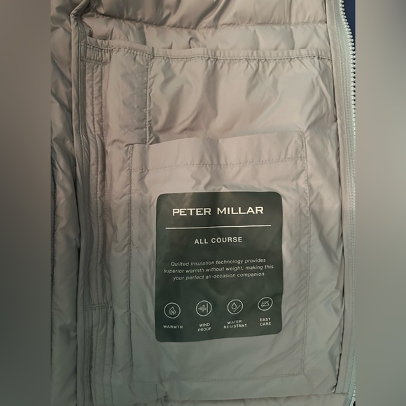 Peter Millar Grey Puffer Lightweight Jacket - Size M - Picture 4 of 5